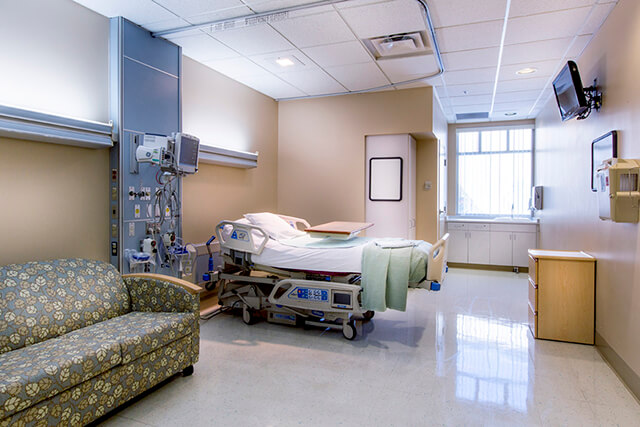 Long Term Care Room with Bed